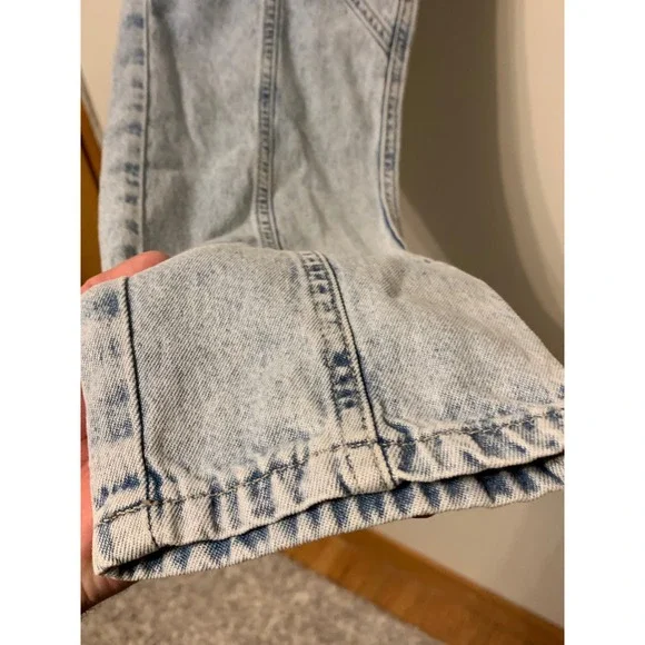 Free People Womens Jeans Acid Wash High Rise Button Fly Straight Leg W26 - Picture 4 of 7